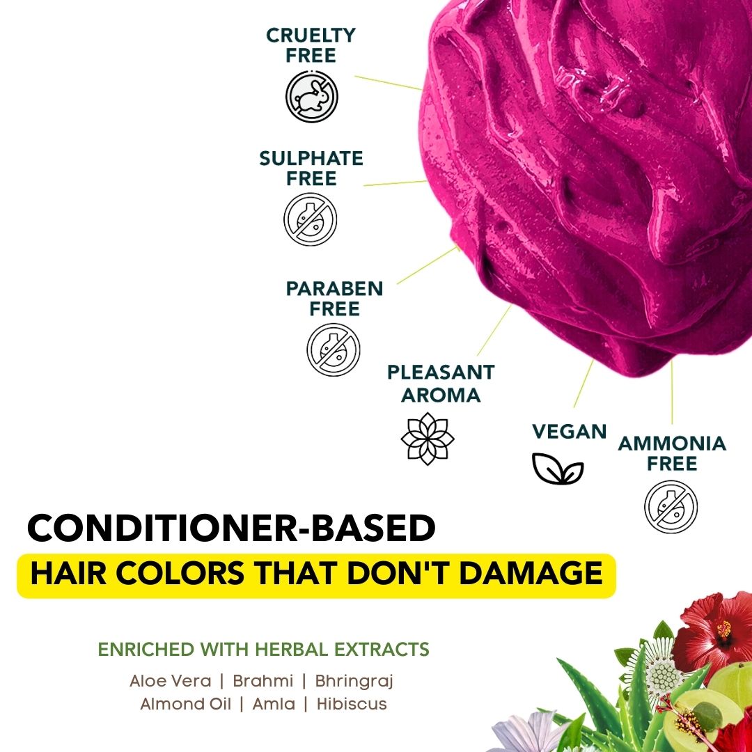 Fuchsia Pop Semi-Permanent Hair Color Paradyes