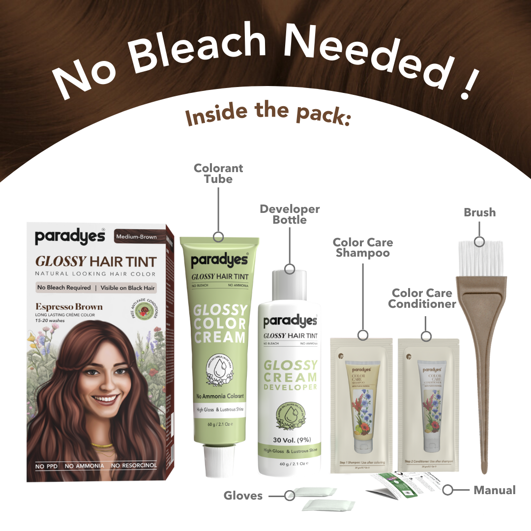 Espresso Brown Glossy Hair Tint