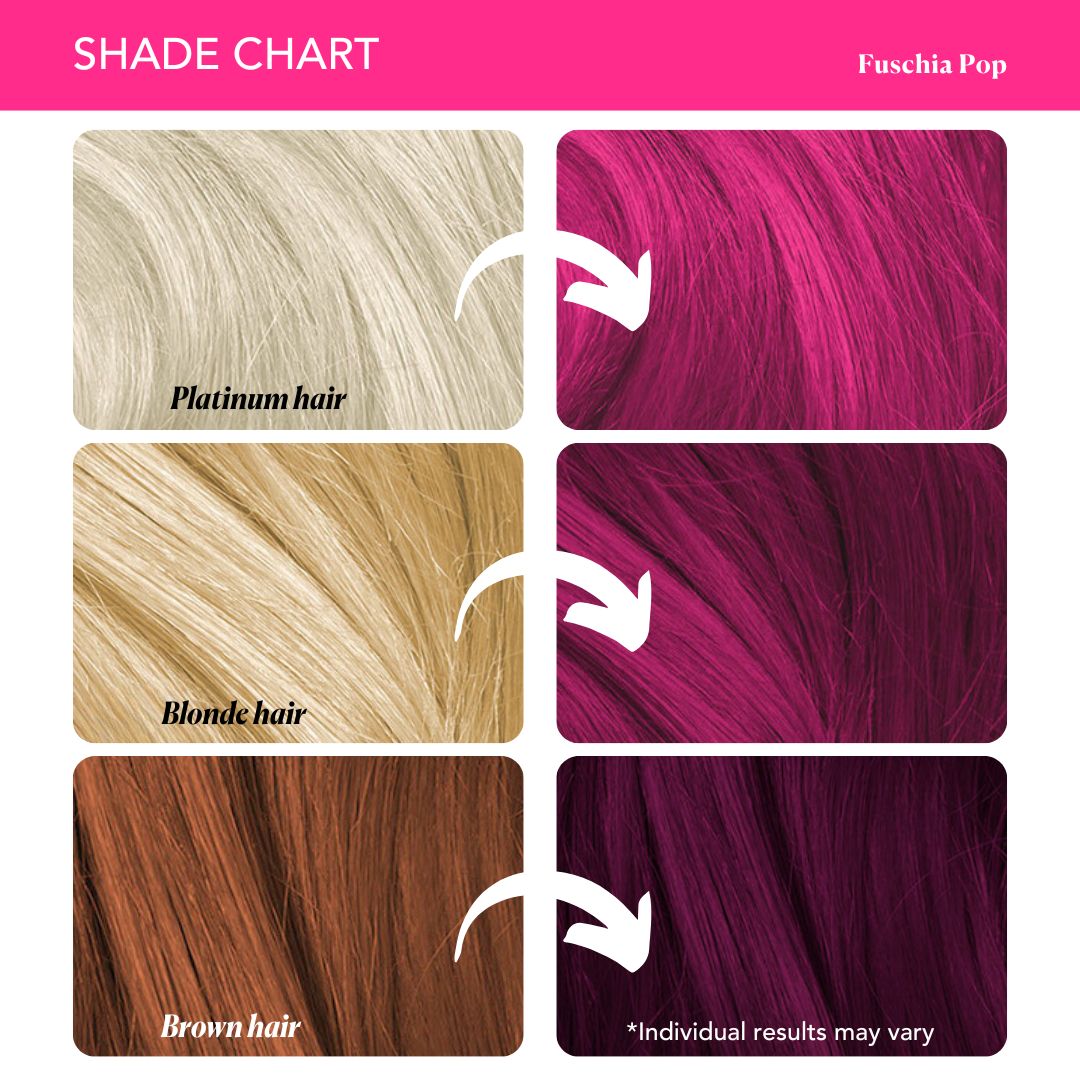 Fuchsia Pop Semi-Permanent Hair Color Paradyes