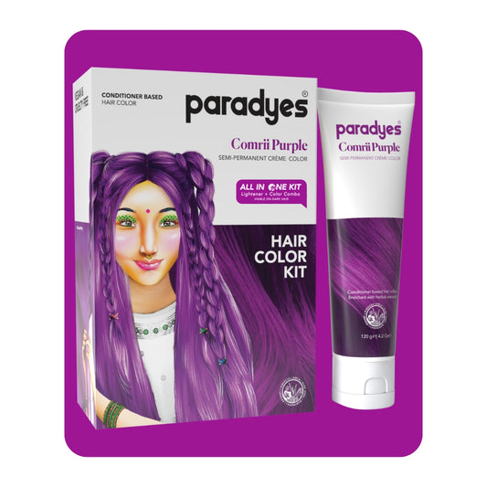Comrii Purple Hair Color Kit | Lasts 8+ washes