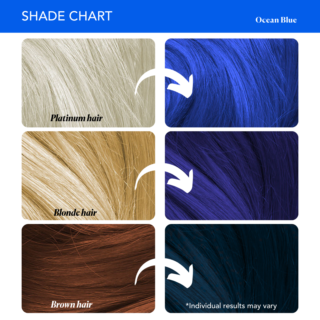 Ocean Blue Semi-Permanent Hair Color Paradyes