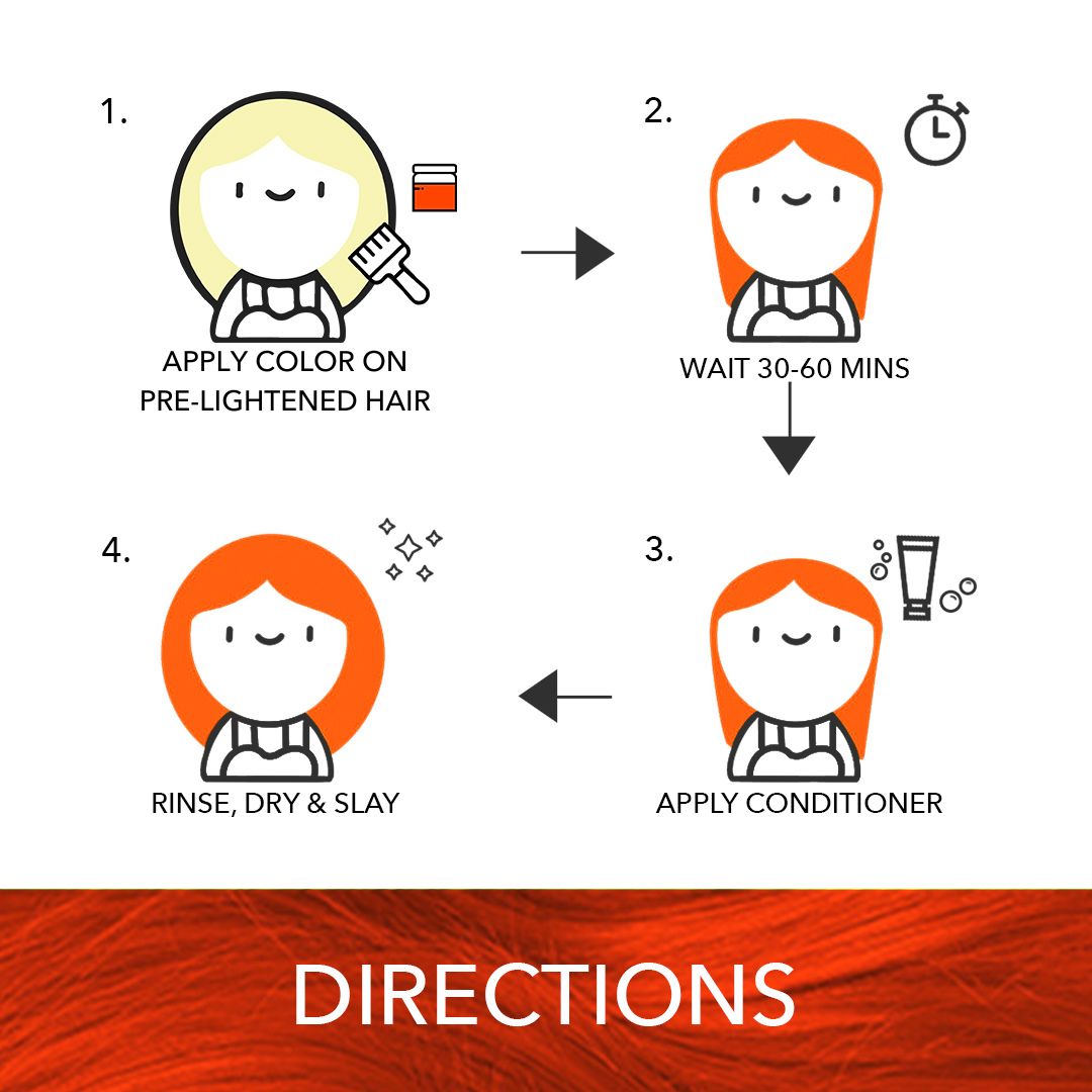 Raggiana Orange Semi-Permanent Hair Color Paradyes