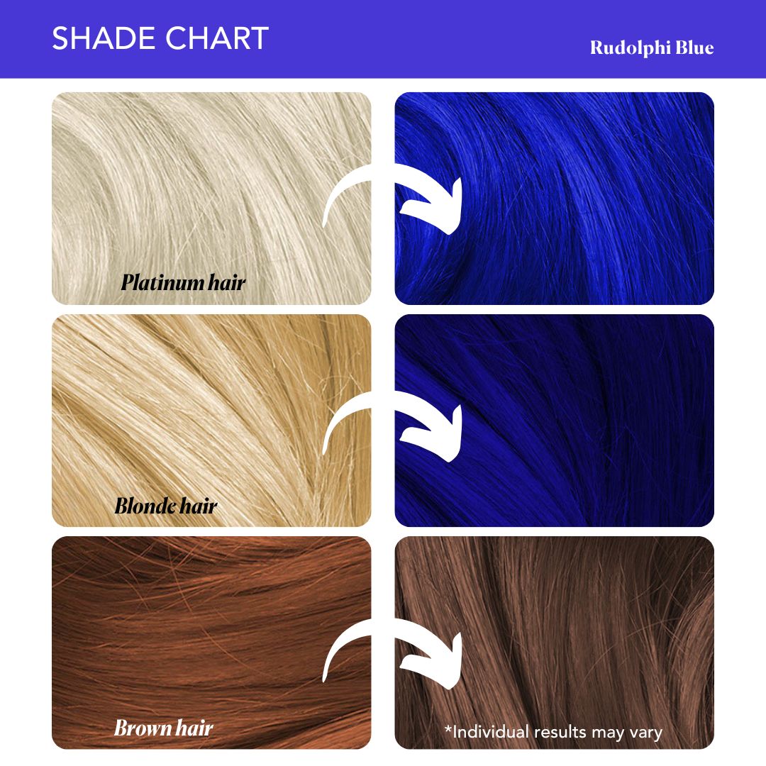 Rudolphi Blue Semi-Permanent Hair Color Paradyes