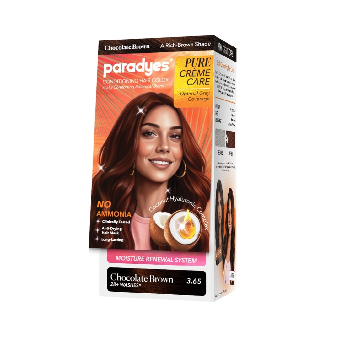 Pure Crème Care No Ammonia Hair Color Chocolate Brown 3.65