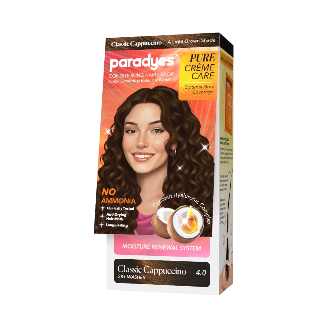 Pure Crème Care No Ammonia Hair Color Classic Cappuccino 4.0