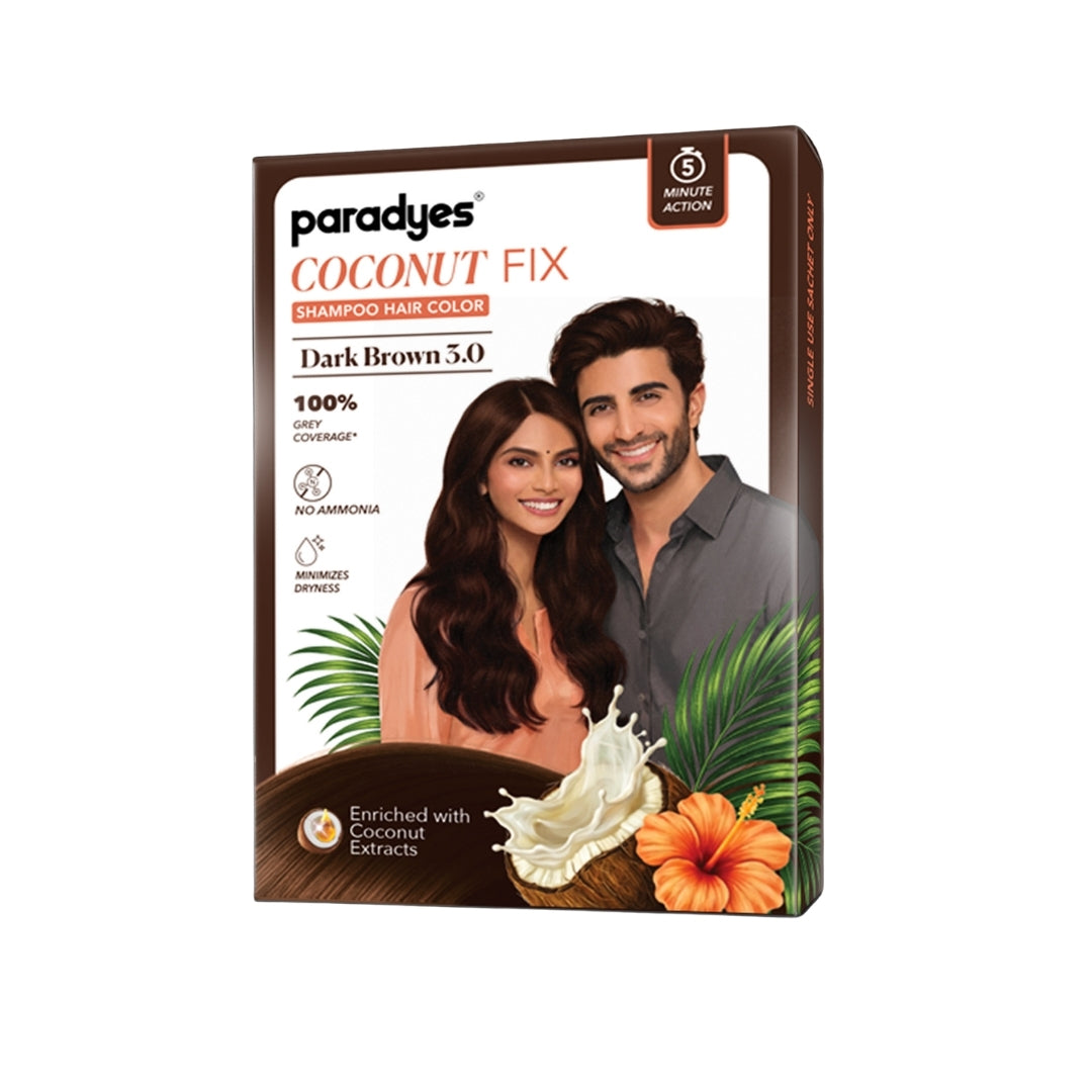 Coconut Fix Shampoo Hair Color – Dark Brown 3.0