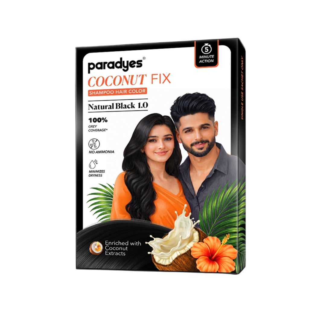 Coconut Fix Shampoo Hair Color Natural Black 1.0