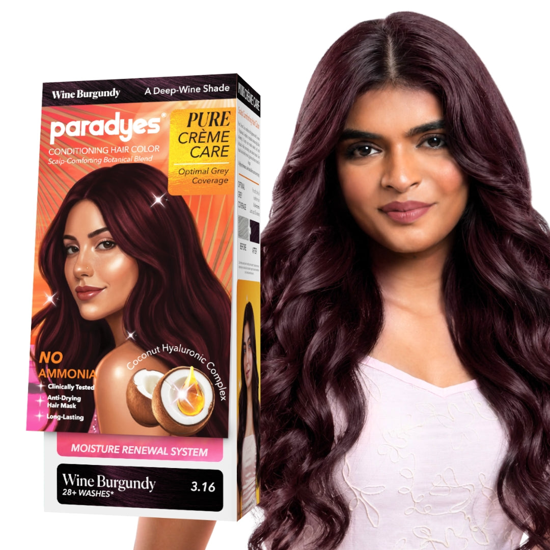 Pure Crème Care No Ammonia Hair Color Wine Burgundy - 3.16