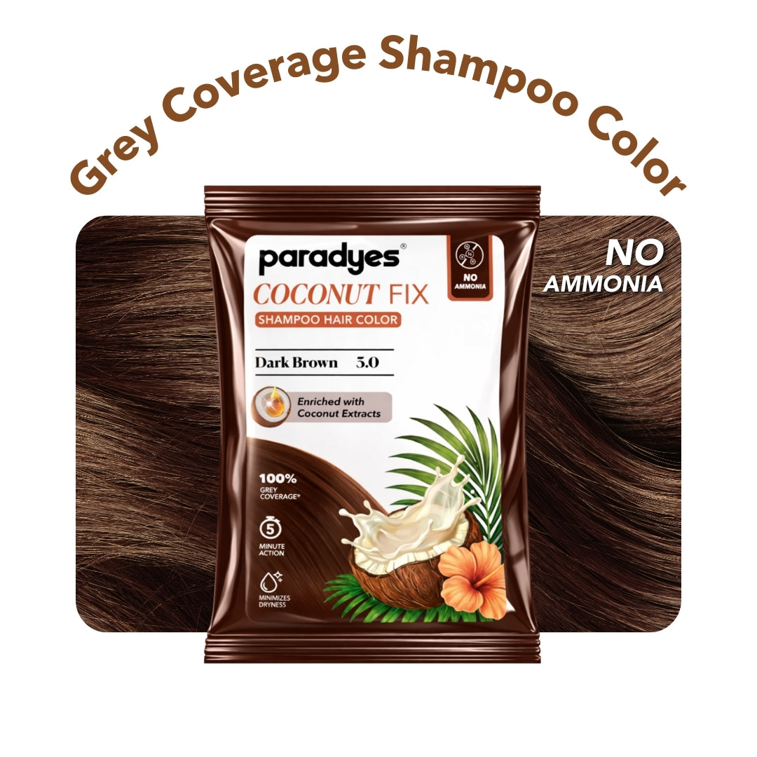 Coconut Fix Shampoo Hair Color – Dark Brown 3.0