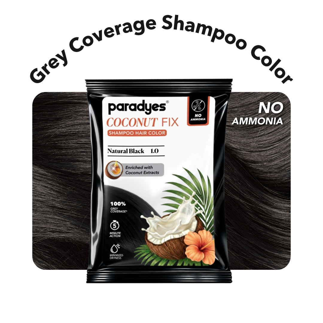 Coconut Fix Shampoo Hair Color Natural Black 1.0