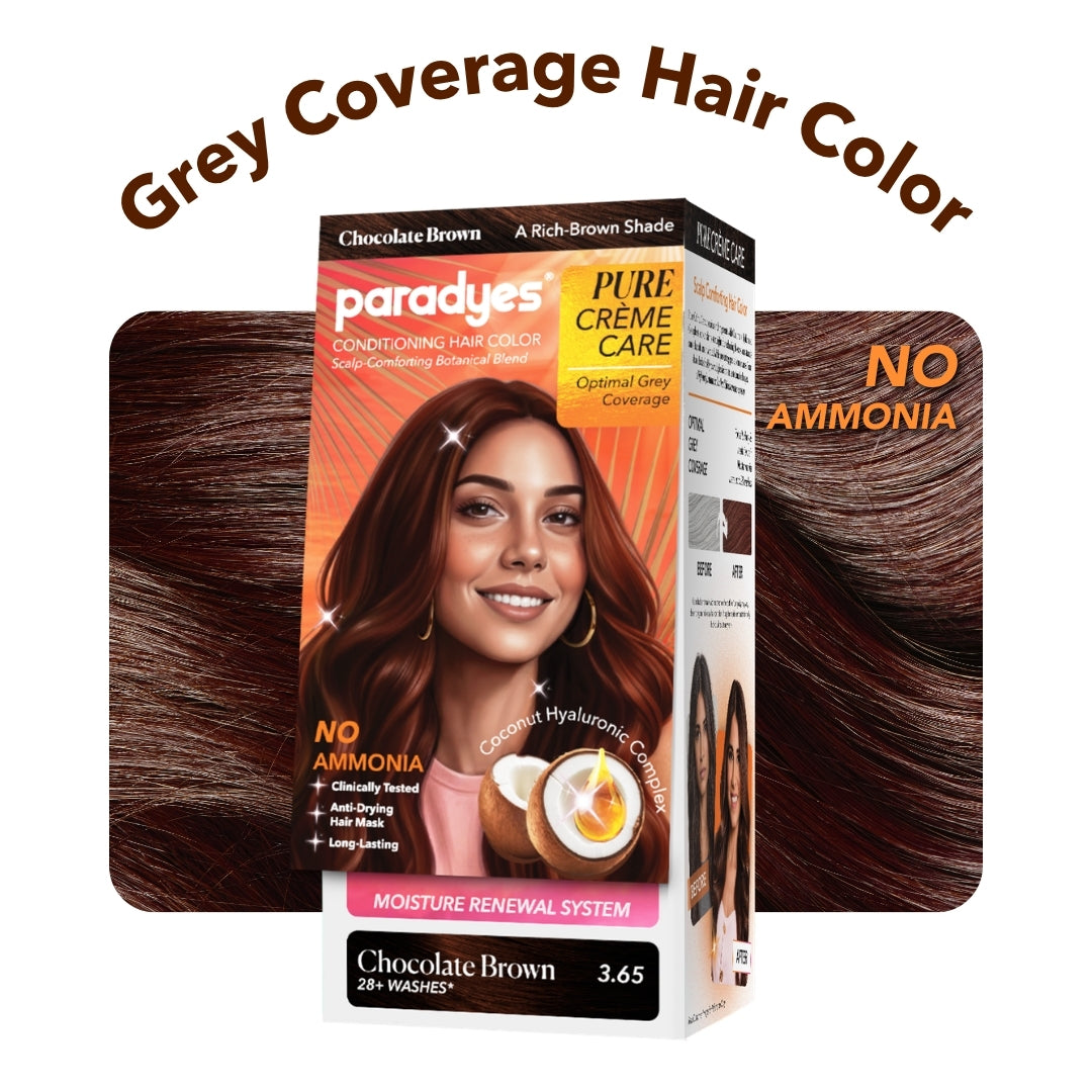 Pure Crème Care No Ammonia Hair Color Chocolate Brown 3.65