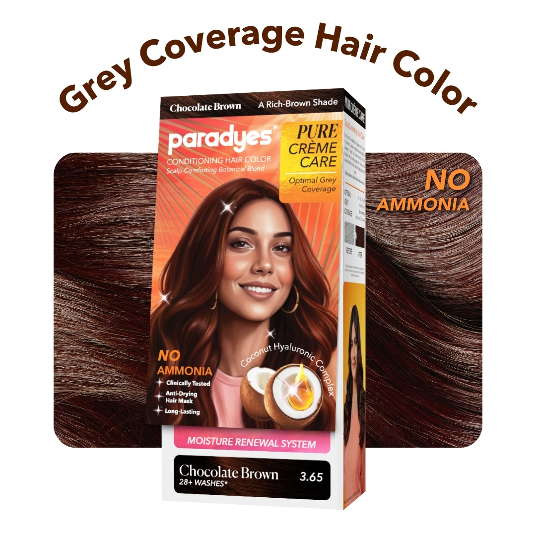 Pure Crème Care No Ammonia Hair Color Chocolate Brown 3.65