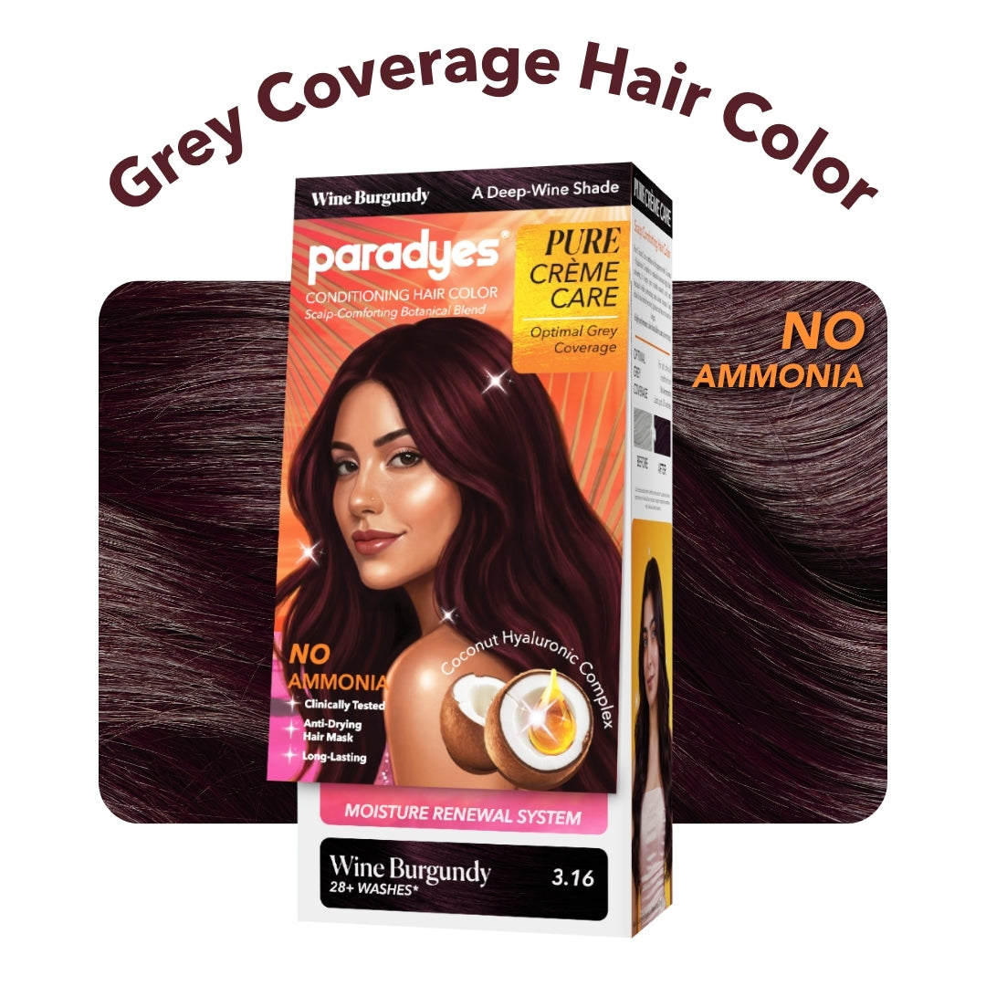 Pure Crème Care No Ammonia Hair Color Wine Burgundy - 3.16
