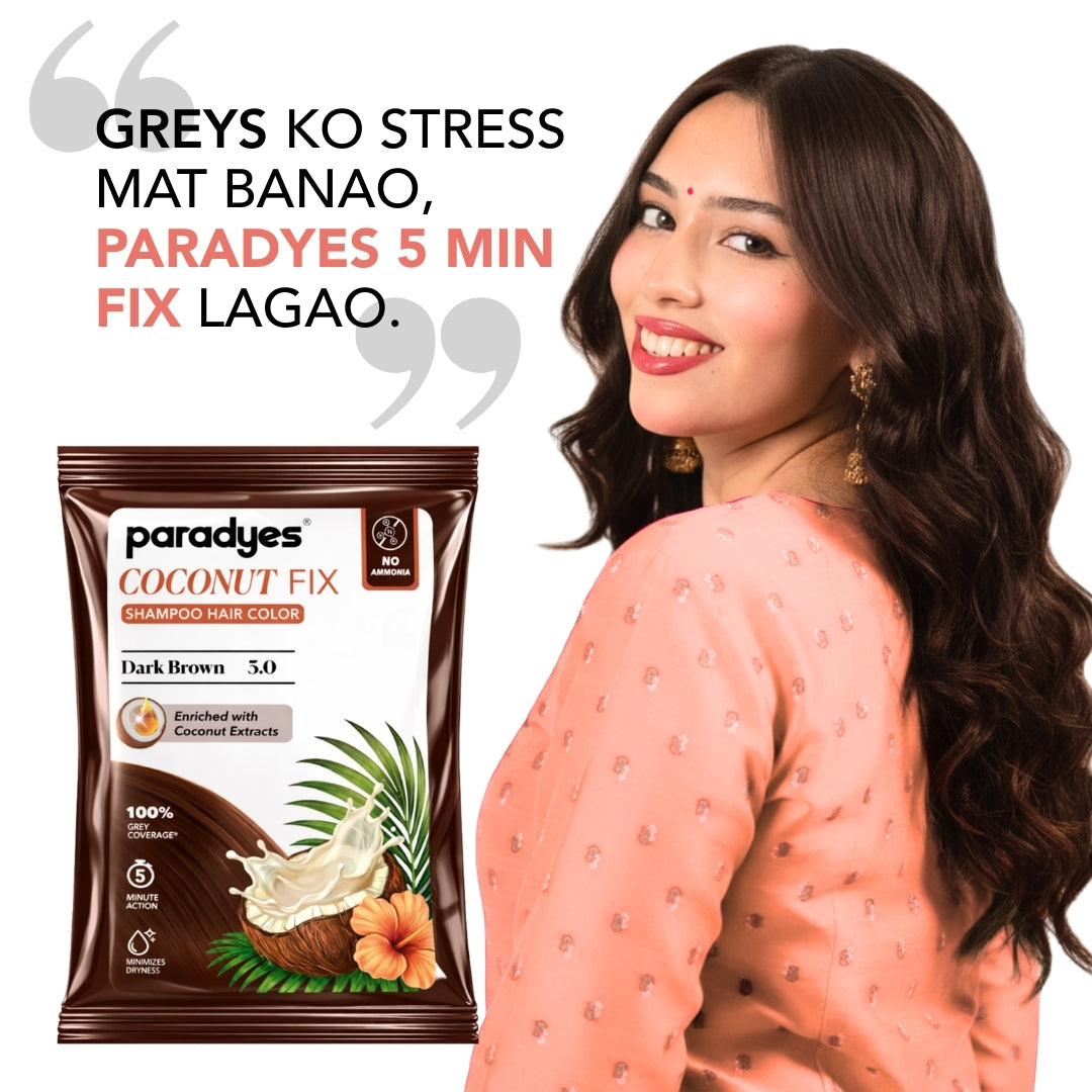 Coconut Fix Shampoo Hair Color – Dark Brown 3.0
