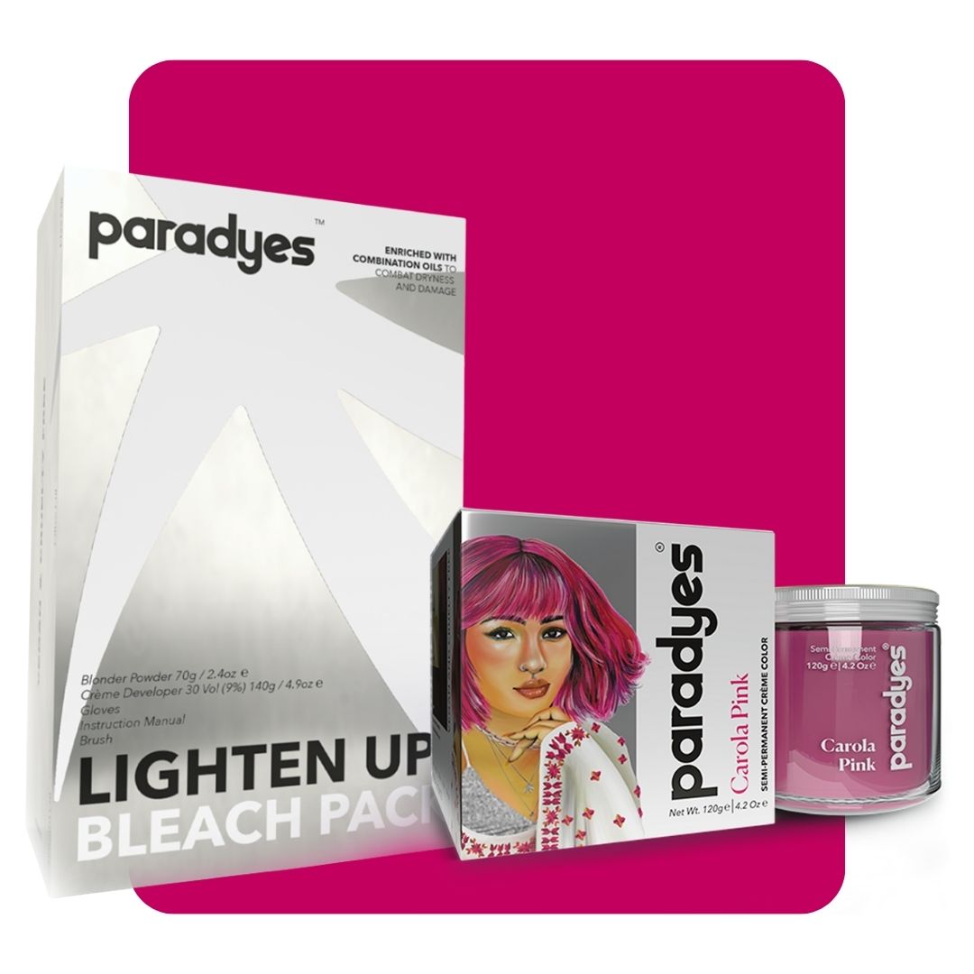 Carola Pink + Lighten Up! Bleach Pack Paradyes