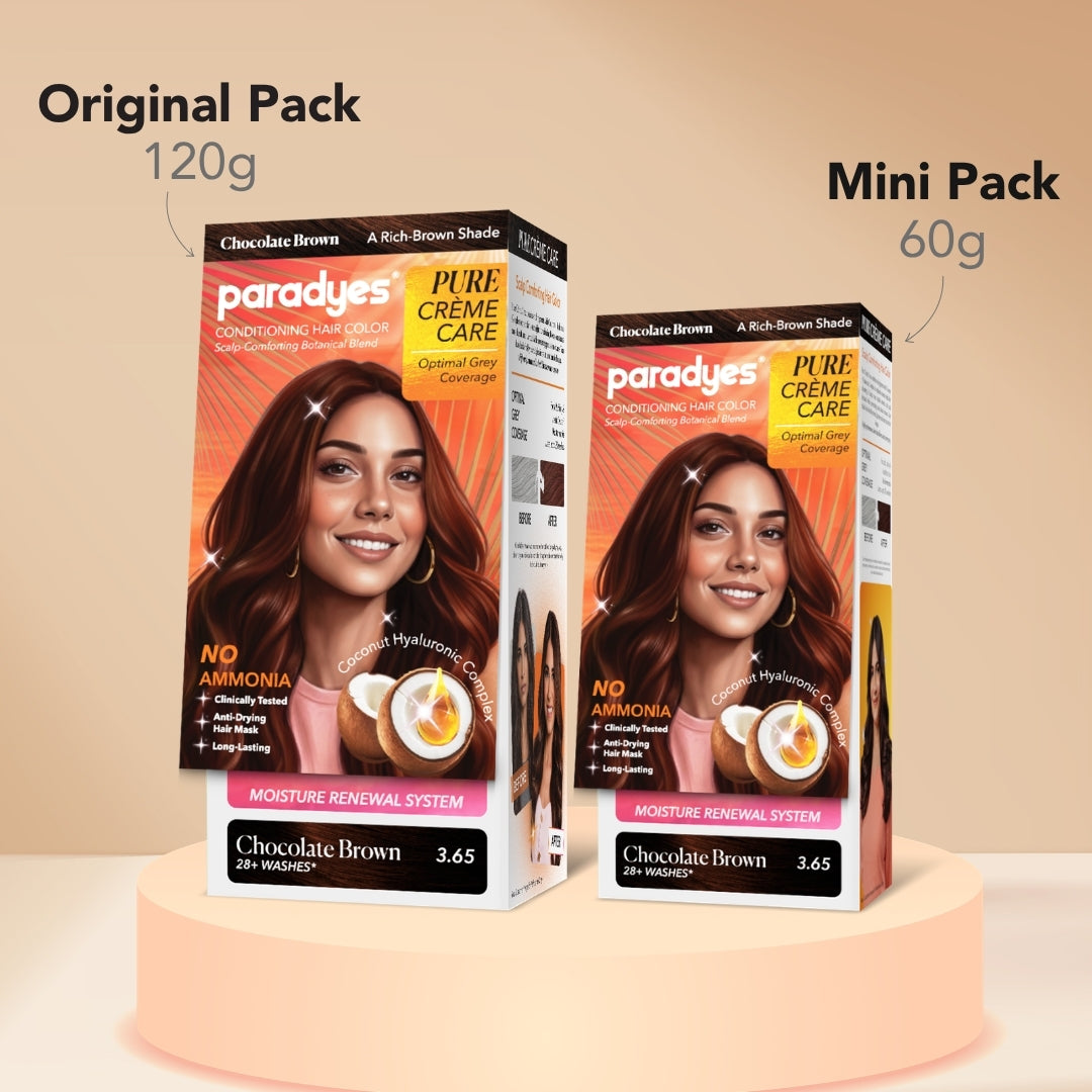 Pure Crème Care No Ammonia Hair Color Chocolate Brown 3.65