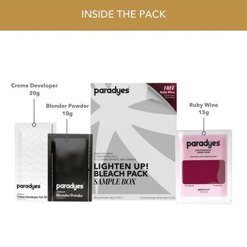 Lighten Up! Bleach Pack Sample Box + Free Ruby Wine Hair Color