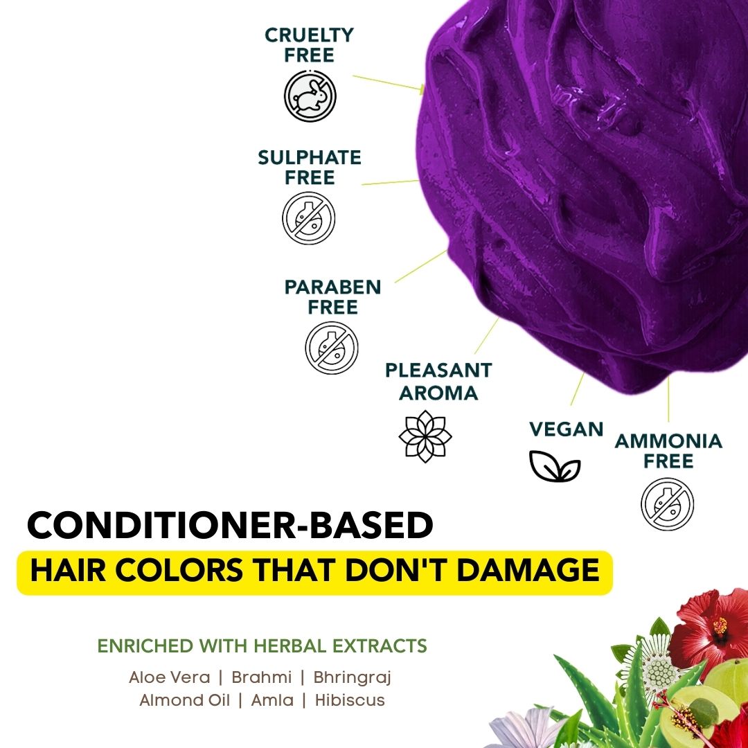 Comrii Purple Semi-Permanent Hair Color Paradyes