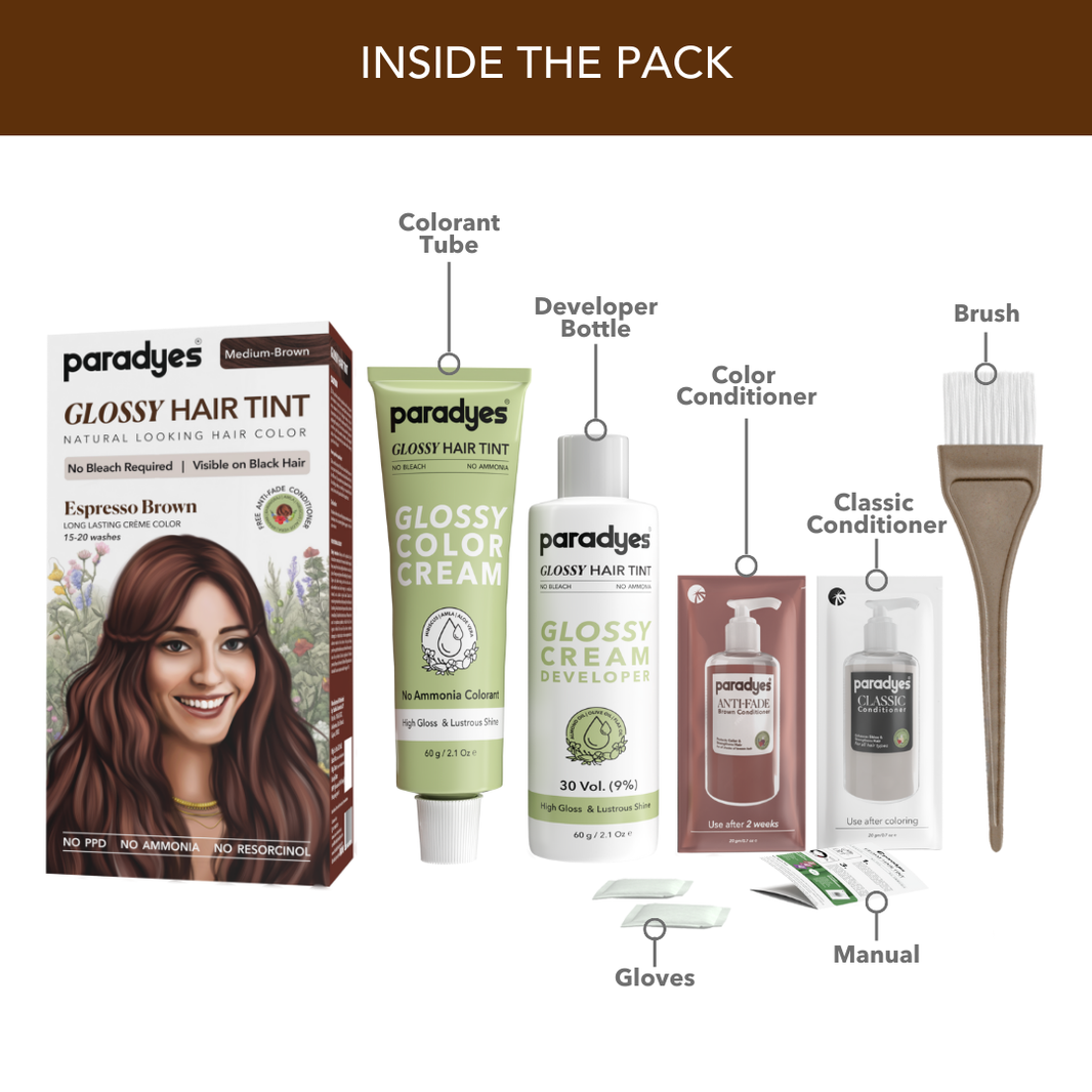 Glossy Hair Tints: No Bleach Hair Colors by Paradyes | Shop Now