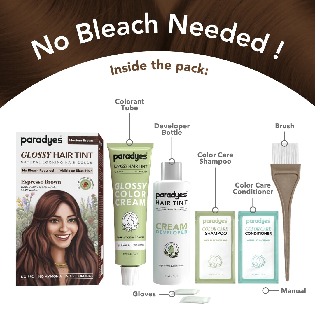 Espresso Brown Glossy Hair Tint