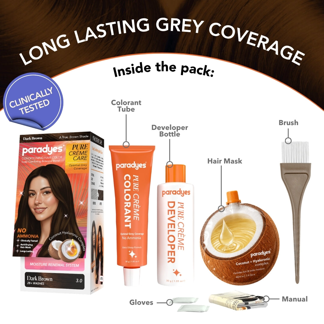 Pure Crème Care No Ammonia Hair Color Dark Brown 3.0