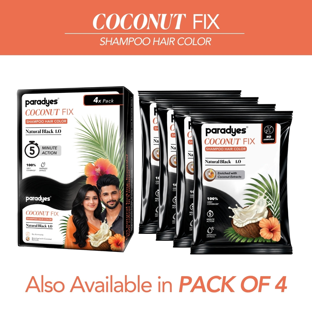 Coconut Fix Shampoo Hair Color Natural Black 1.0