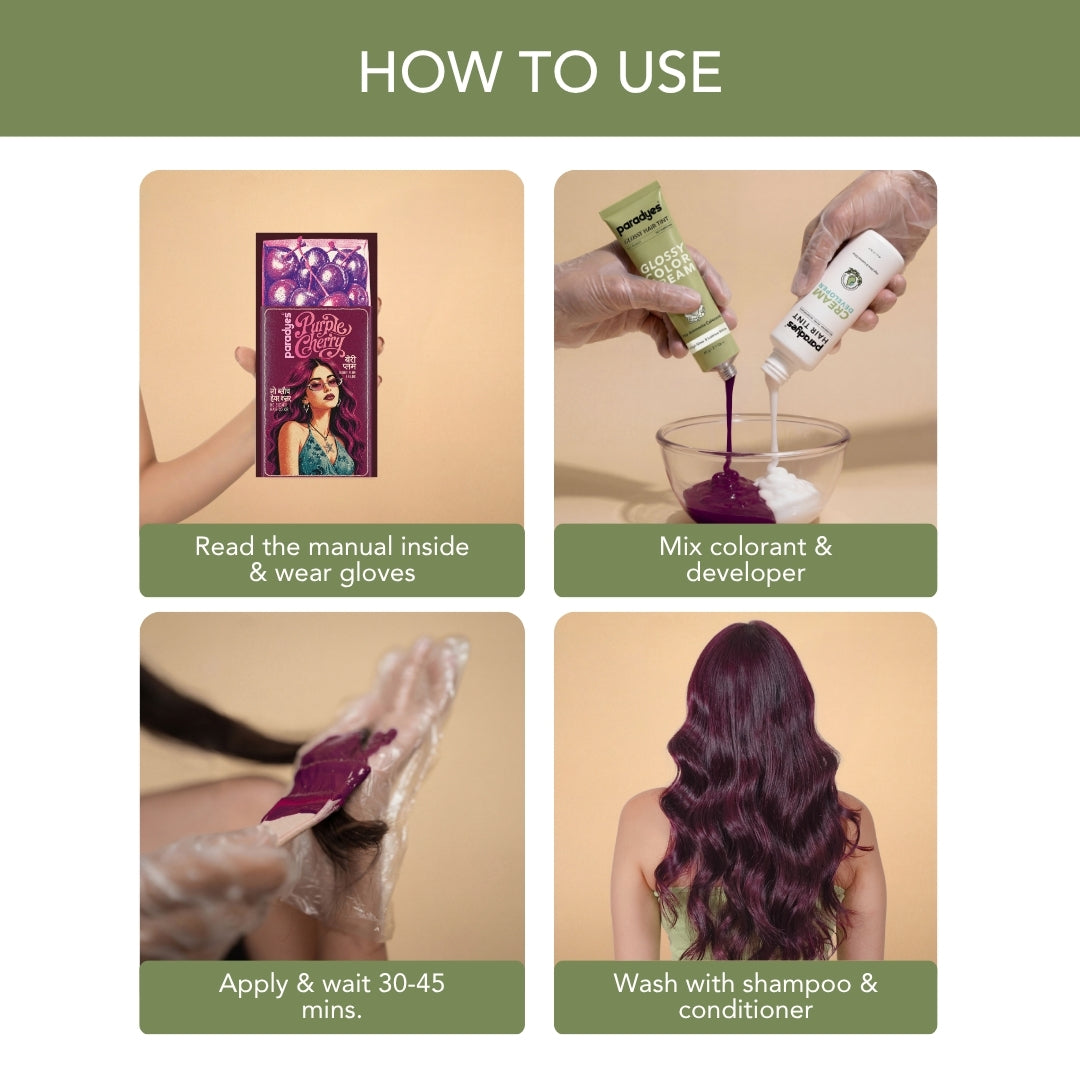 Berry Plum Glossy Hair Tint