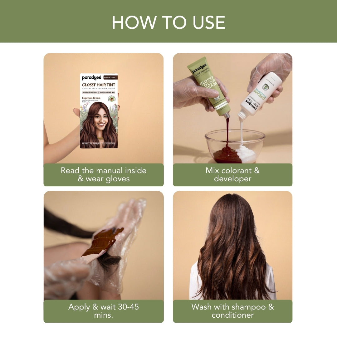 Espresso Brown Glossy Hair Tint