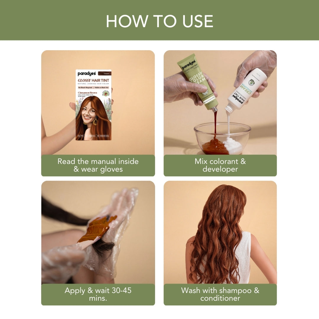 Cinnamon Brown Glossy Hair Tint