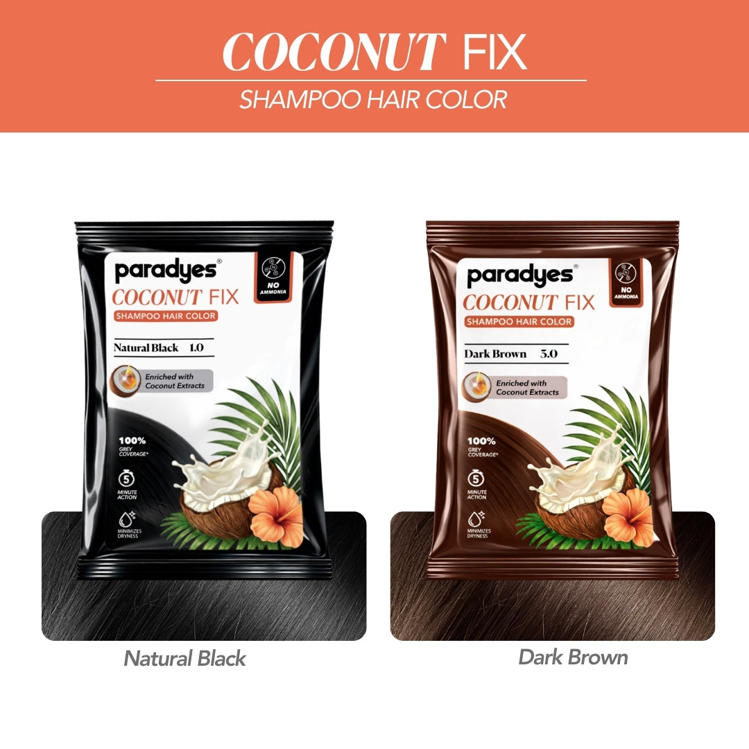 Coconut Fix Shampoo Hair Color – Dark Brown 3.0