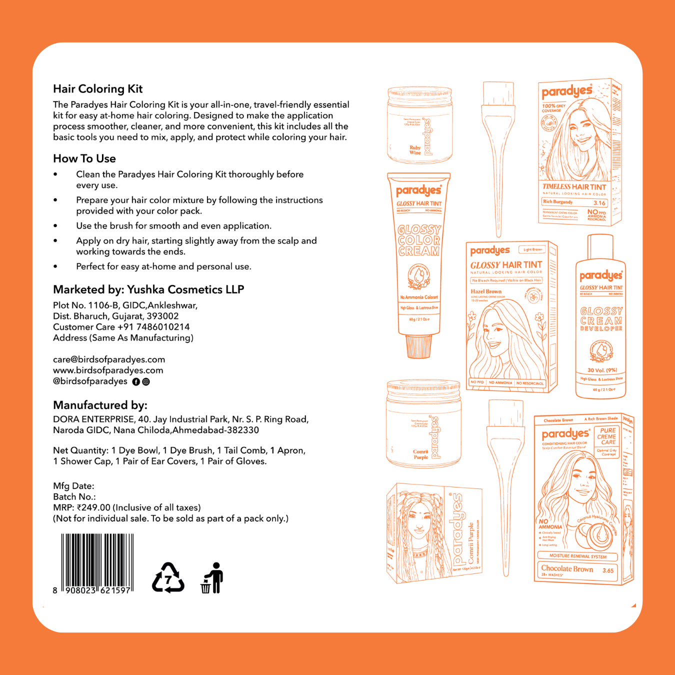 7-in-1 DIY Hair Colouring Kit