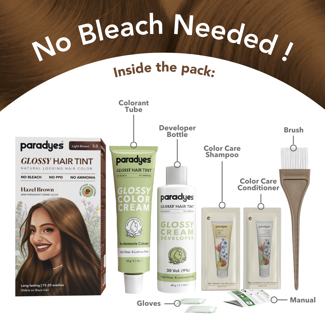 Hazel Brown Glossy Hair Tint