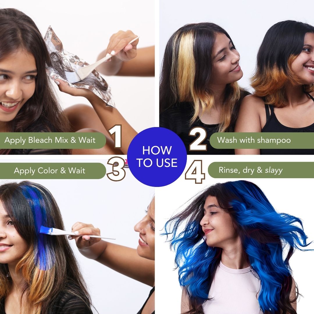 Bleach Color:blue Buy Rudolphi Blue + Lighten Up! Bleach Pack Online โ Paradyes