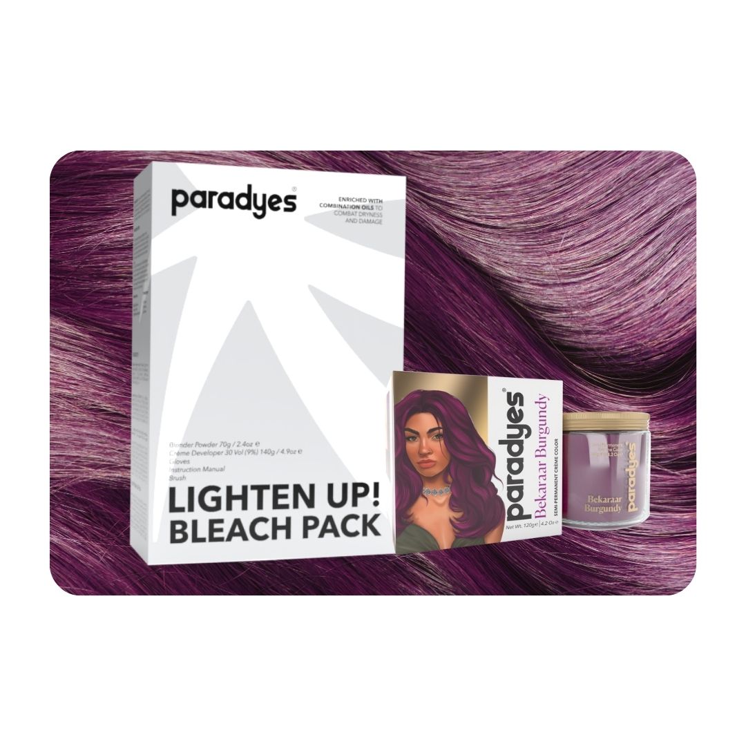 Bekaraar Burgundy + Lighten Up! Bleach Pack