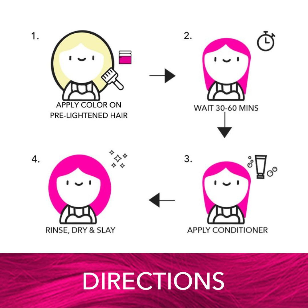 Fuchsia Pop + Lighten Up! Bleach Pack Paradyes