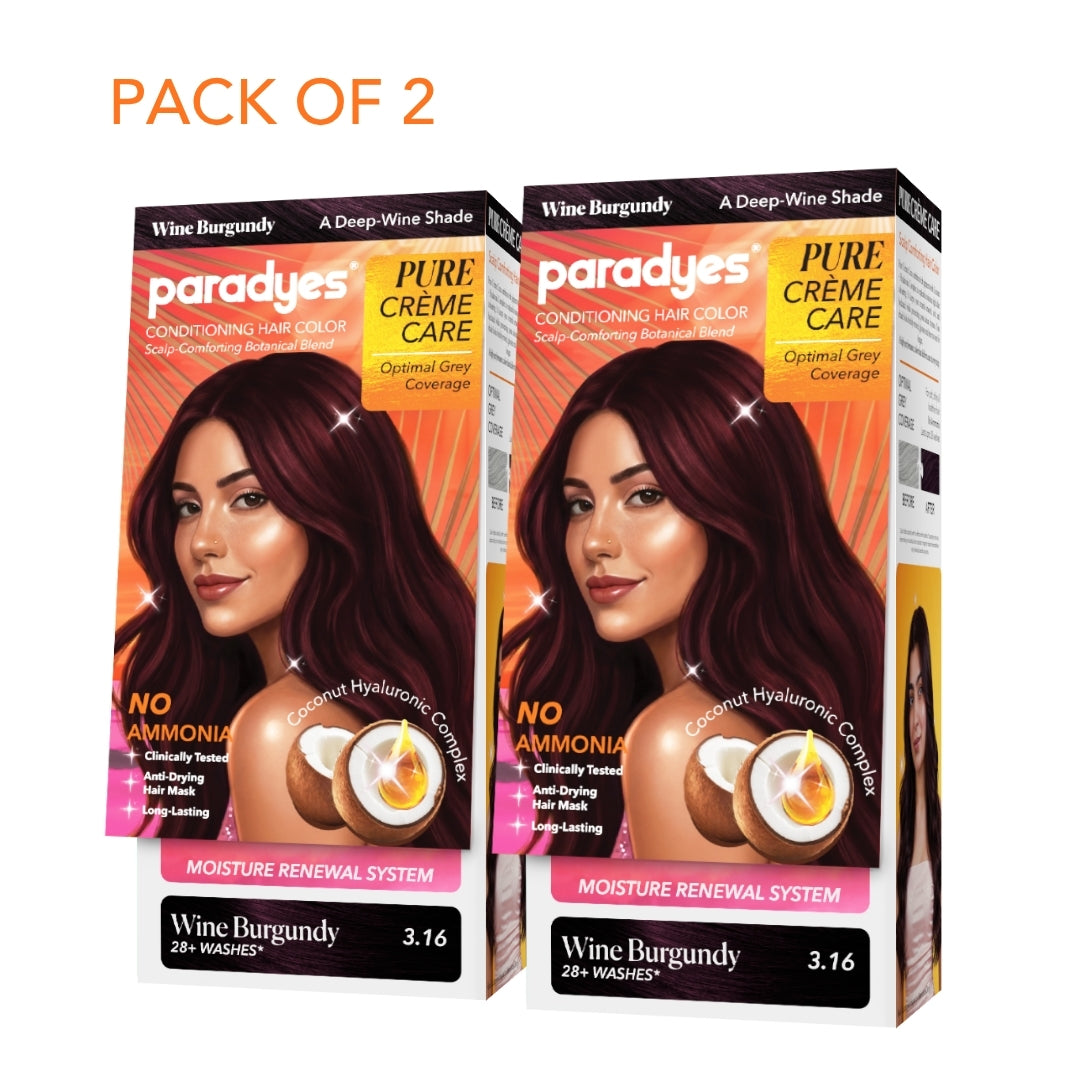 Pure Crème Care No Ammonia Hair Color Wine Burgundy - 3.16