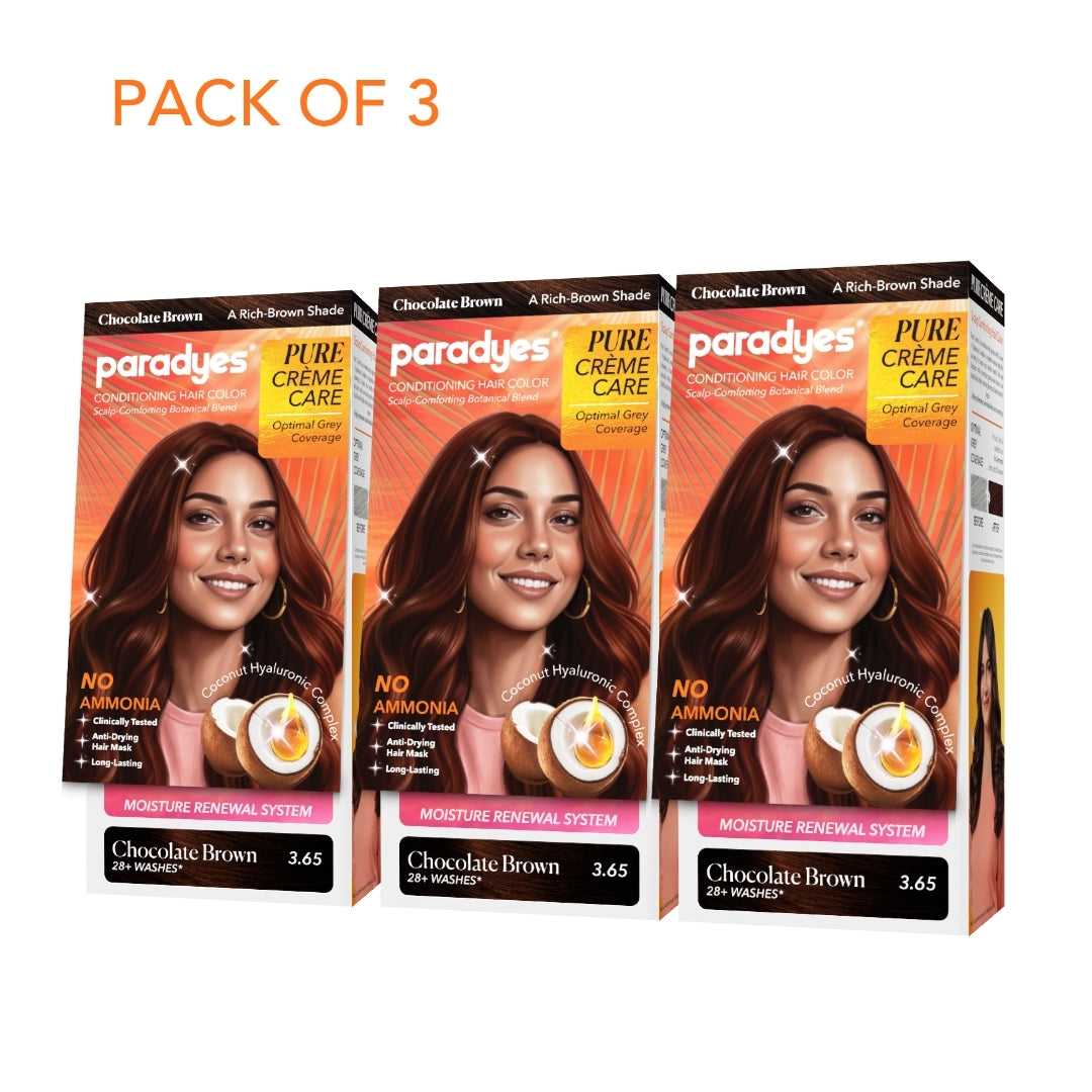 Pure Crème Care No Ammonia Hair Color Chocolate Brown 3.65