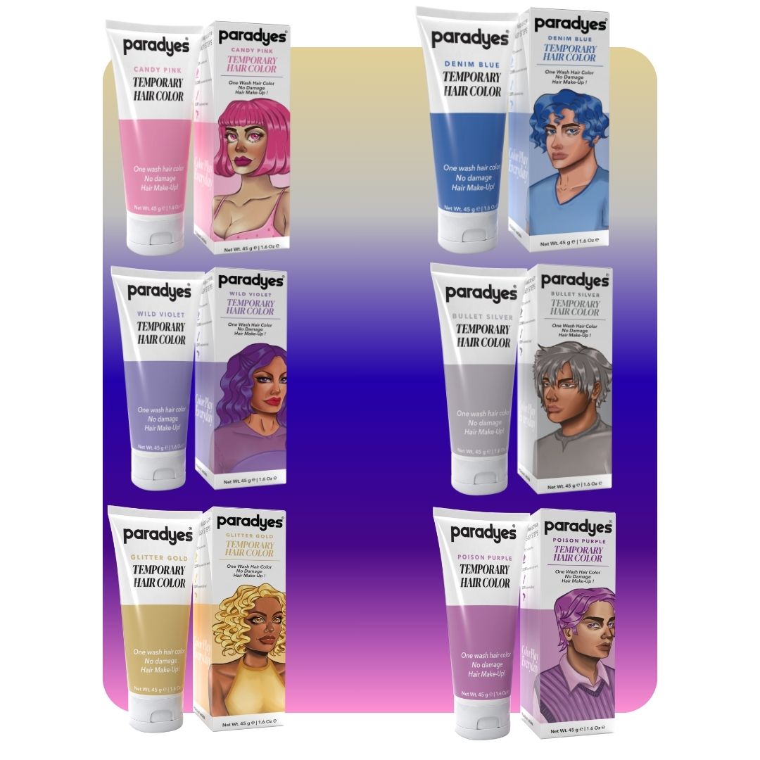 Party Mix - All Six 1 Wash Hair Colors Paradyes