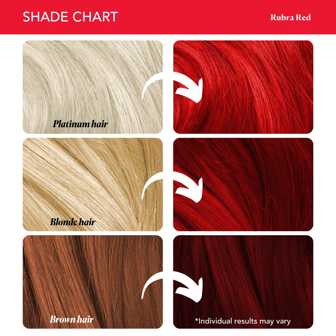 Rubra Red Semi-Permanent Hair Color Paradyes
