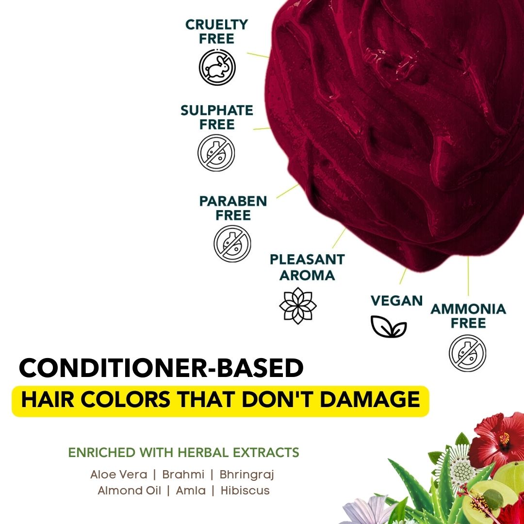 Ruby Wine Hair Color Kit | Lasts 8+ washes Paradyes