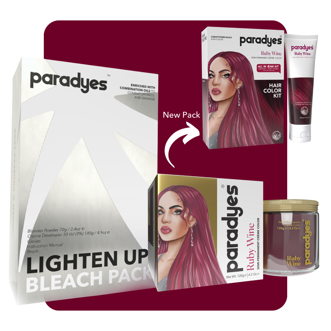 Ruby Wine + Lighten Up! Bleach Pack Paradyes