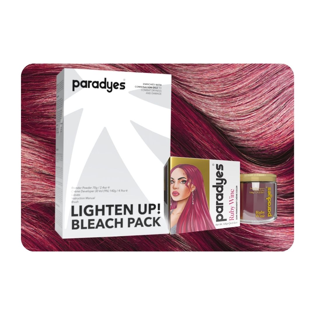 Ruby Wine + Lighten Up! Bleach Pack