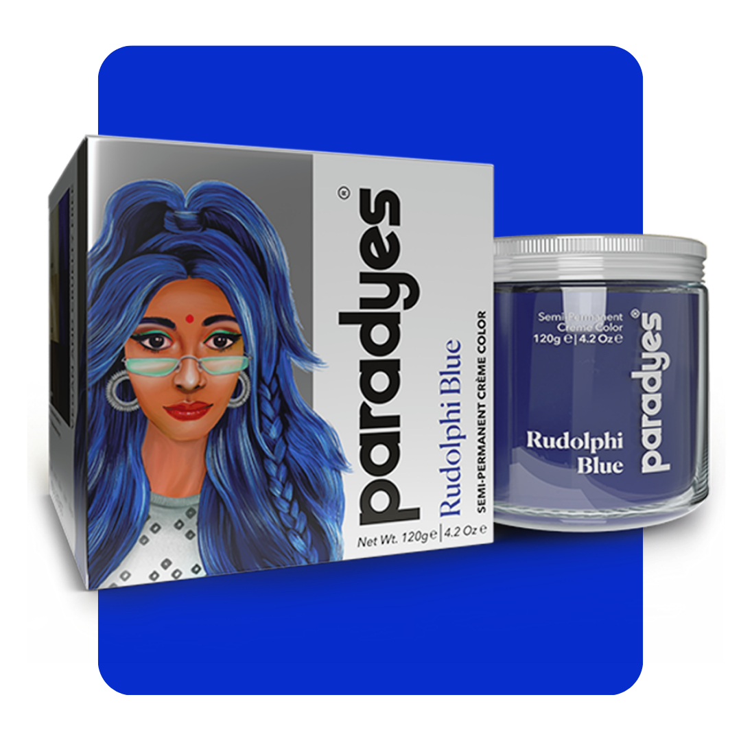 Rudolphi Blue Semi-Permanent Hair Color Paradyes