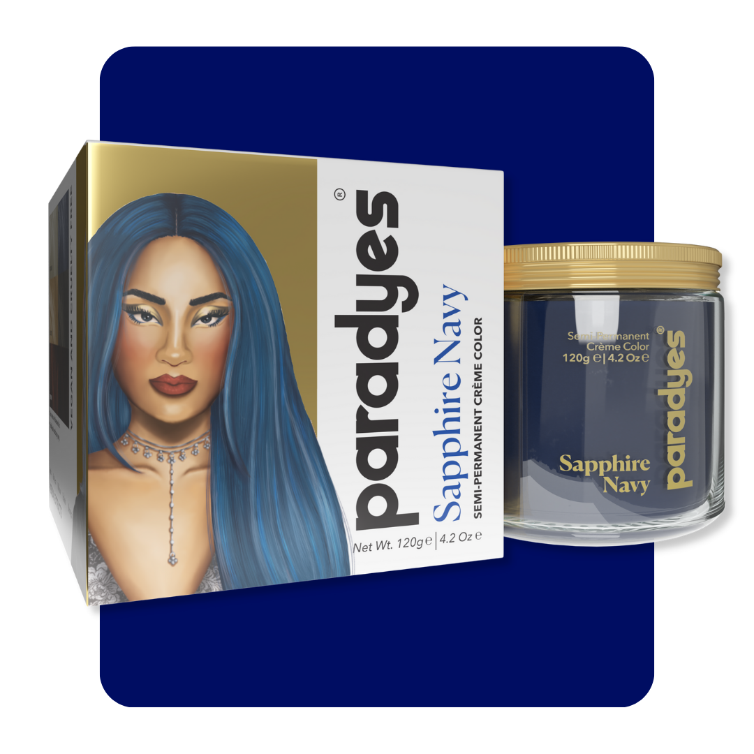 Sapphire Navy Semi-Permanent Hair Color Paradyes