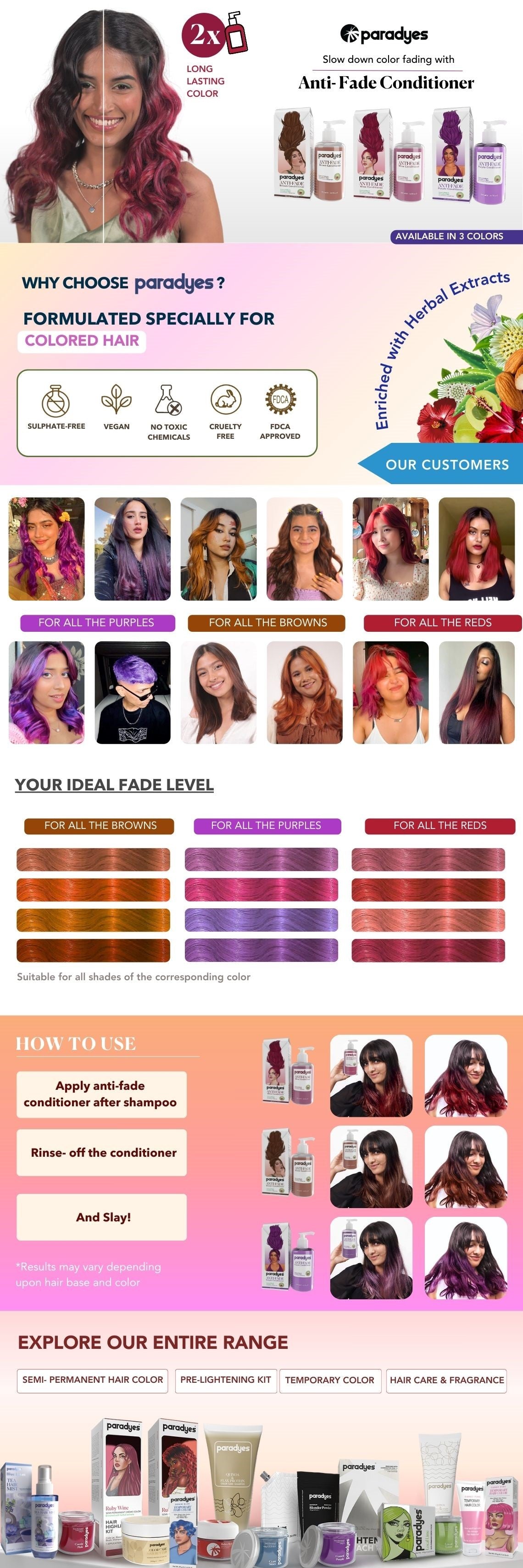 Paradyes Anti Fade Purple Conditioner