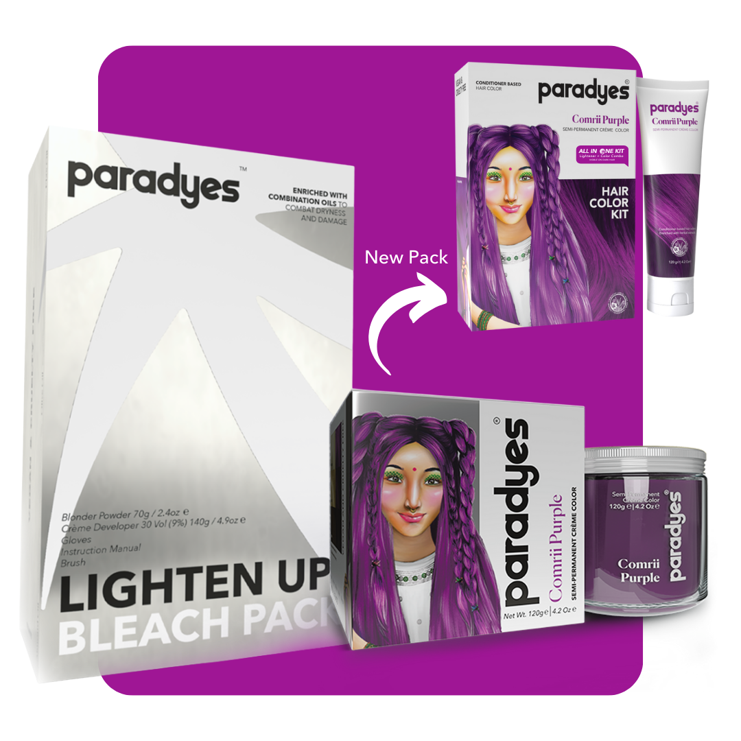 Comrii Purple + Lighten Up! Bleach Pack Paradyes