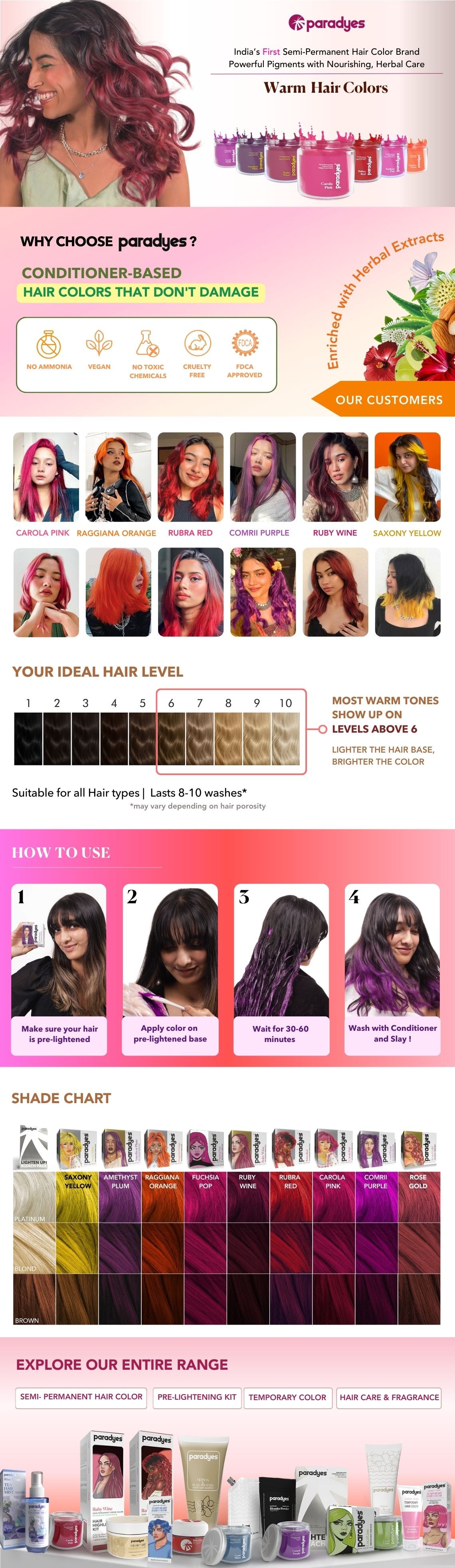 Fitoor Red Semi-Permanent Hair Color